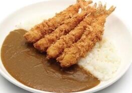 ข้าวแกงกะหรี่คัตสึกุ้ง (4 ตัว)