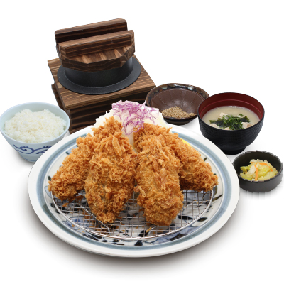 เซตคัตสึหอยนางรมฮิโรชิม่า (4 ตัว)