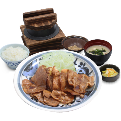 เซตหมูสันคอสไลด์ผัดซอสขิง