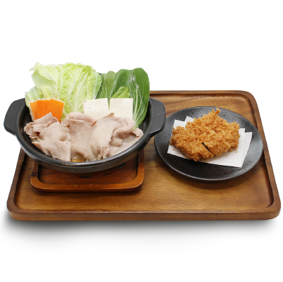 นาเบะสุกี้หมู  และหมูสันนอก (60 กรัม)