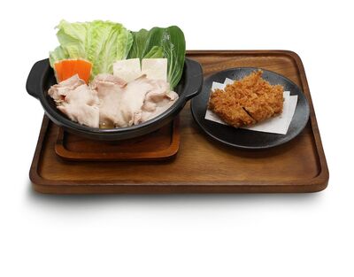 [ชุดโกเซ็น] สุกี้ยากี้หมูและหมูทอด (๖๐ กรัม)