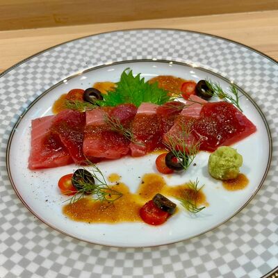 鮪赤身、中トロ カルパッチョ