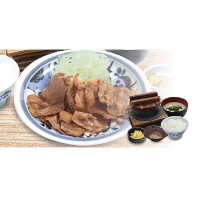 เซตหมูสันคอสไลด์ผัดซอสขิง