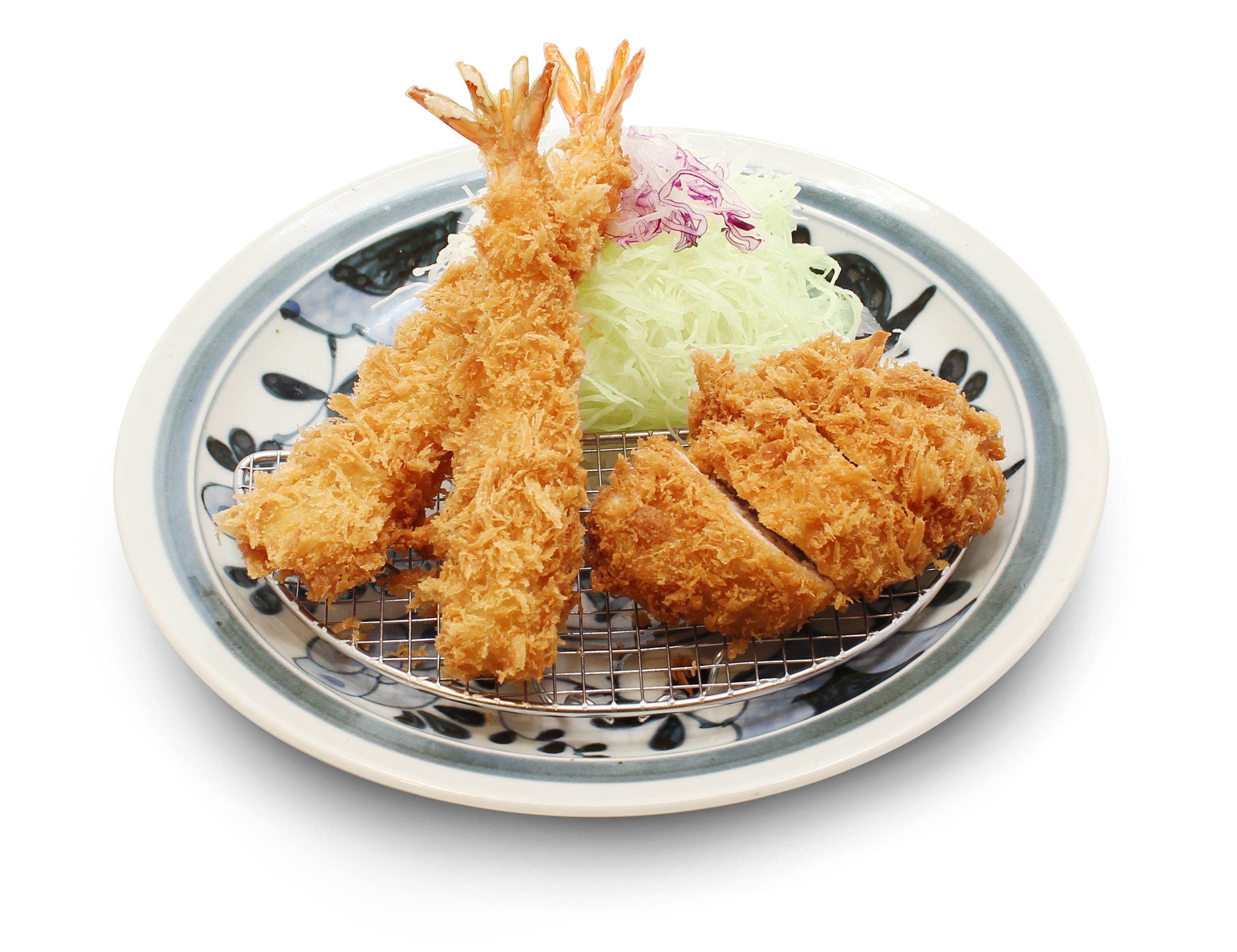 คัตสึกุ้ง (2 ตัว) และหมูสันนอก (60 กรัม)